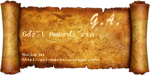 Gál Ambrózia névjegykártya